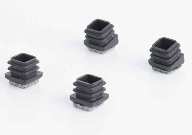 4x platte dop vilt V20 incl. schuine doppen