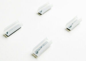 4x slededop EF voor ronde poot met vilt transparant ø 12