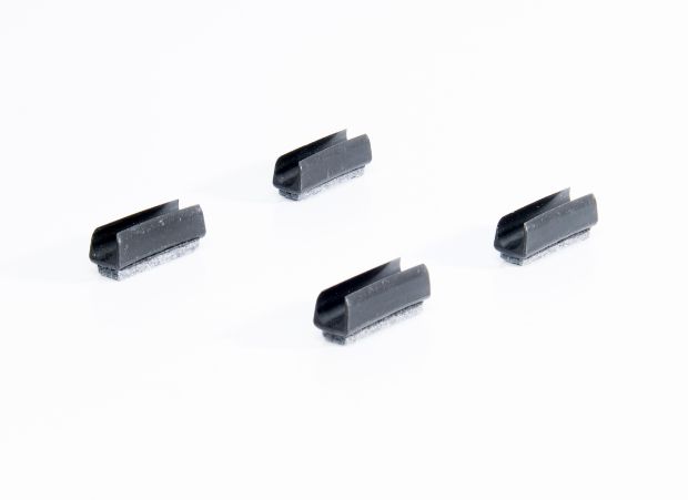 4x slededop EF voor ronde poot met vilt zwart ø 14